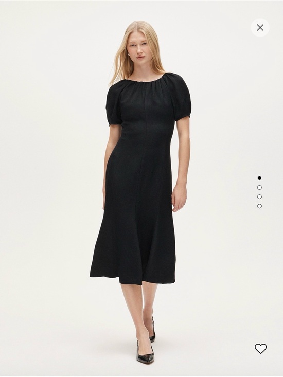 J. Crew Dresses & Skirts - J. Crew Black Puff-Sleeve Midi Dress Boucle